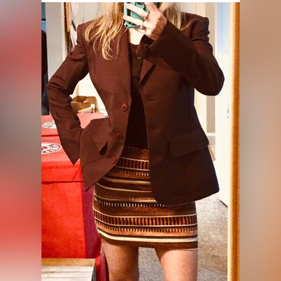 Moda International Beige 2-piece Lined Pants Suit. SZ 0 (pics show brown suit) - Picture 6 of 8